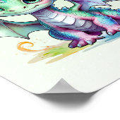 Smiling Dragon Nursery Art Poster (Hoek)