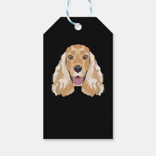 Smiling English Cocker Spaniel Cadeaulabel (Voorkant)