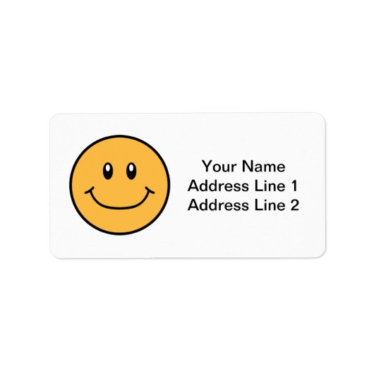 Smiling Face Étiquettes Orange 0001 (Devant)
