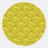 Smiling Faces Ronde Sticker (Voorkant)