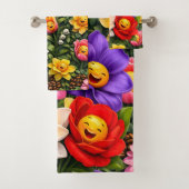 smiling floral garden washcloth description add a  (En situation)