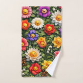 smiling floral garden washcloth description add a  (Serviette à main)