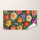 smiling floral garden washcloth description add a  (Serviette à main)