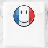 Smiling French Ronde Sticker (Tas)