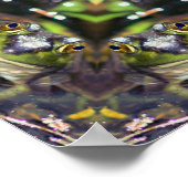 Smiling Frog Face Natuur Abstracte spiegelkunst Poster (Hoek)