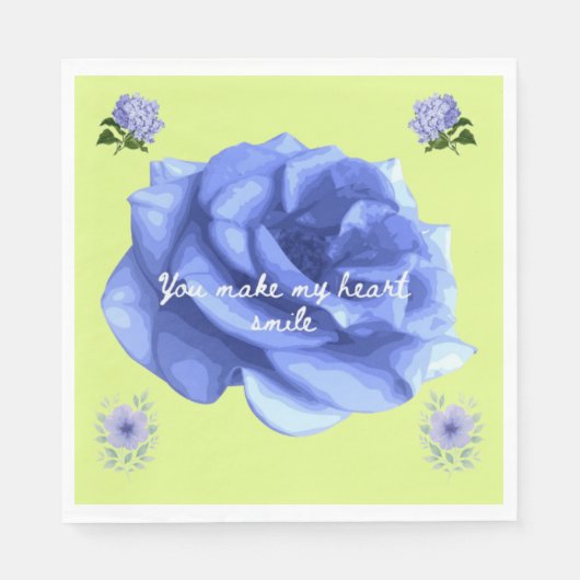 Smiling heart light green servet (Voorkant)