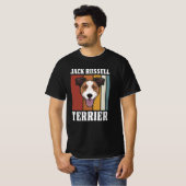 Smiling Jack Russell Terrier Retro T-shirt (Voorkant volledig)