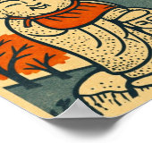 Smiling Jizo Guardian – Japanese Folk Art Poster (Hoek)