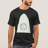 Smiling kitten artwork white cat meme t-shirt (Voorkant)
