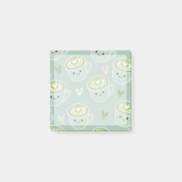 smiling matcha latte cups Post-It Notes