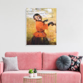 Smiling Monkey Canvas Afdruk (Insitu (Woonkamer))