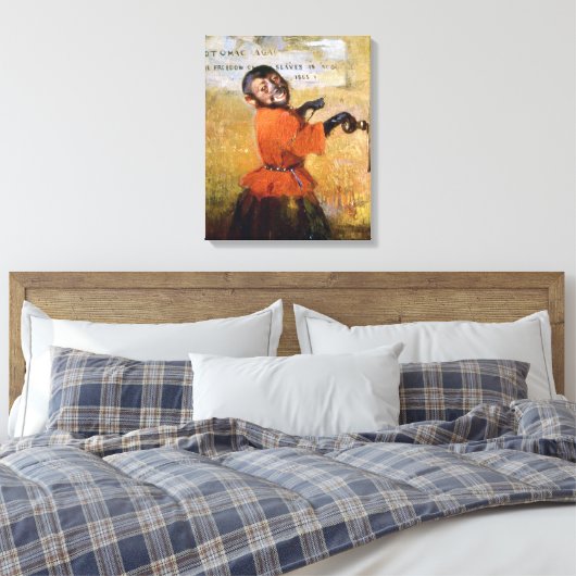 Smiling Monkey Canvas Afdruk (Insitu (Slaapkamer))