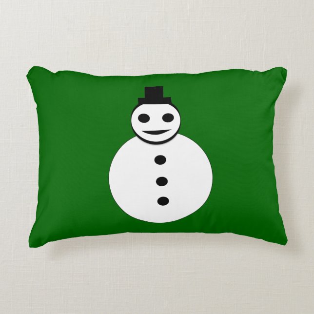 Smiling Noël Snowman Coussin (Devant)