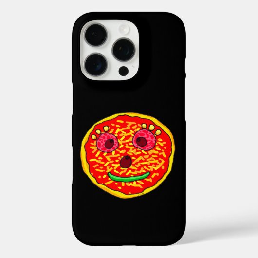 Smiling Pizza Face Illustration Design Case-Mate iPhone Case (Achterkant)