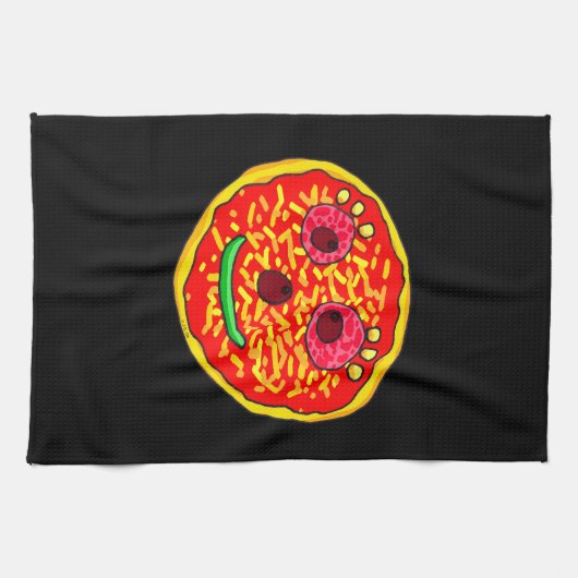 Smiling Pizza Face Illustration Design Theedoek (Horizontaal)