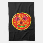 Smiling Pizza Face Illustration Design Theedoek (Verticaal)