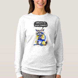 Smiling Raccoon T-shirt - "Wat zit er in je afval?