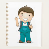 Smiling School Boy avec sac à dos (Devant)