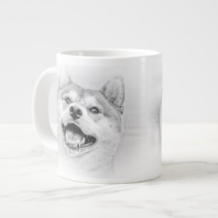 Smiling Shiba Inu dog Extra Grote Beker