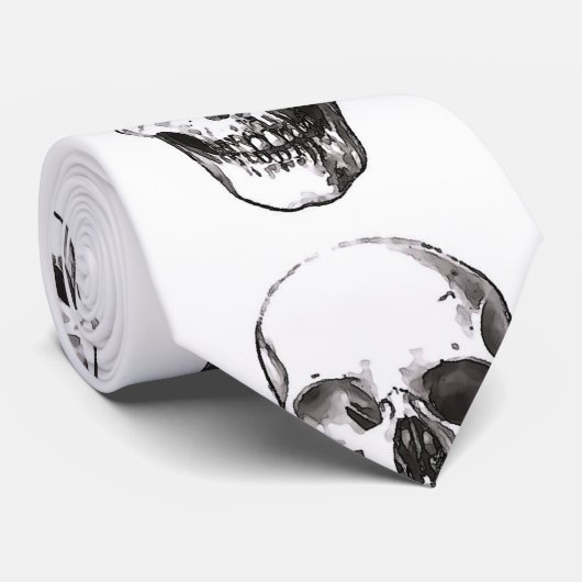 Smiling Skull Custom Stropdassen (Opgerold)