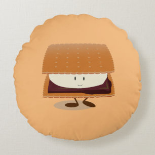 Smiling S'more Coussin rond