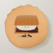 Smiling S'more Coussin rond (Dos)