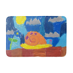 Smiling Snail beroemd gemaakt door Art by Kids Badmat