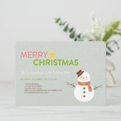 Smiling Snowman Fête Invitations (Debout devant)