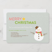 Smiling Snowman Fête Invitations (Devant)