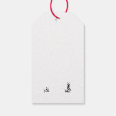 Smiling Sprinkle Donut Character Art Cadeaulabel (Achterkant)
