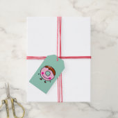 Smiling Sprinkle Donut Character Art Cadeaulabel (Met Touw)