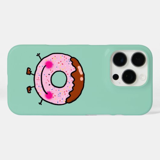 Smiling Sprinkle Donut Character Art Case-Mate iPhone Case (Achterkant (horizontaal))
