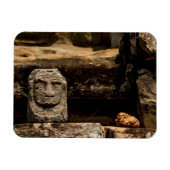 Smiling Stone Totem Cambodia Magnet - Rectangle (Horizontal)