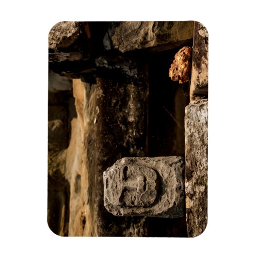 Smiling Stone Totem Cambodia Magnet - Rectangle (Vertical)