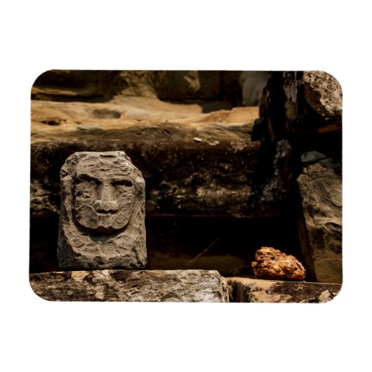 Smiling Stone Totem Cambodia Magnet - Rectangle Magneet (Horizontaal)