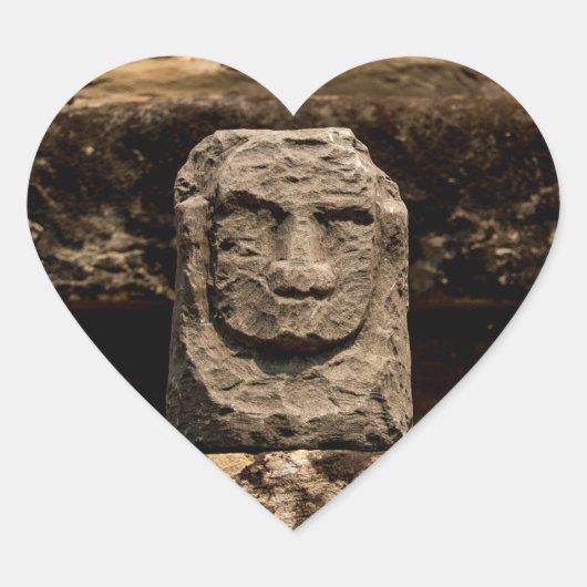 Smiling Stone Totem Heart Stickers (Devant)