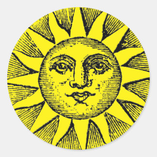 Smiling sun ronde sticker