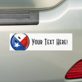 Smiling Texas Flag Bumpersticker (Op auto)