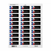Smiling Texas Flag Etiket (Full Sheet)