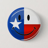 Smiling Texas Flag Ronde Button 5,7 Cm (Voorkant)