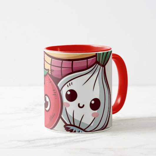 Smiling Veggies Coffee Mug (Devant droit)