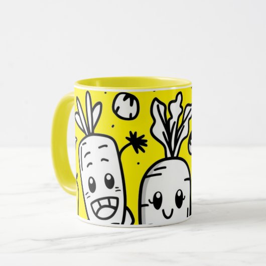 Smiling Veggies Coffee Mug Mok (Voorkant links)