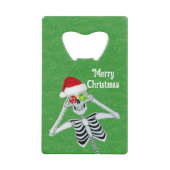 Smiling XMas Squelette Santa Hat Ornements Vert (Devant)