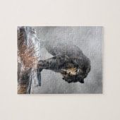 Smilodon Fatalis in de winter Legpuzzel (Horizontaal)