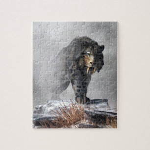 Smilodon Fatalis in de winter Legpuzzel