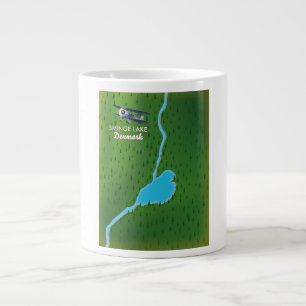 Sminge Lake Denemarken reis kaart Extra Grote Beker