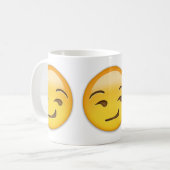 Smirking Face Emoji Koffiemok (Voorkant links)