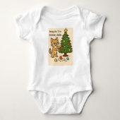 Smirking Kitten Christmas Chaos Romper (Voorkant)