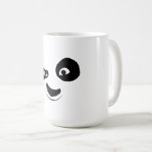 Smirking Panda Face Black & White Graphic Mug (Devant droit)
