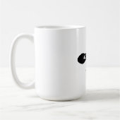 Smirking Panda Face Black & White Graphic Mug (Gauche)